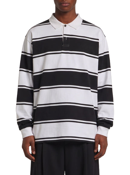 Balenciaga Long-sleeved Polo Shirt Black