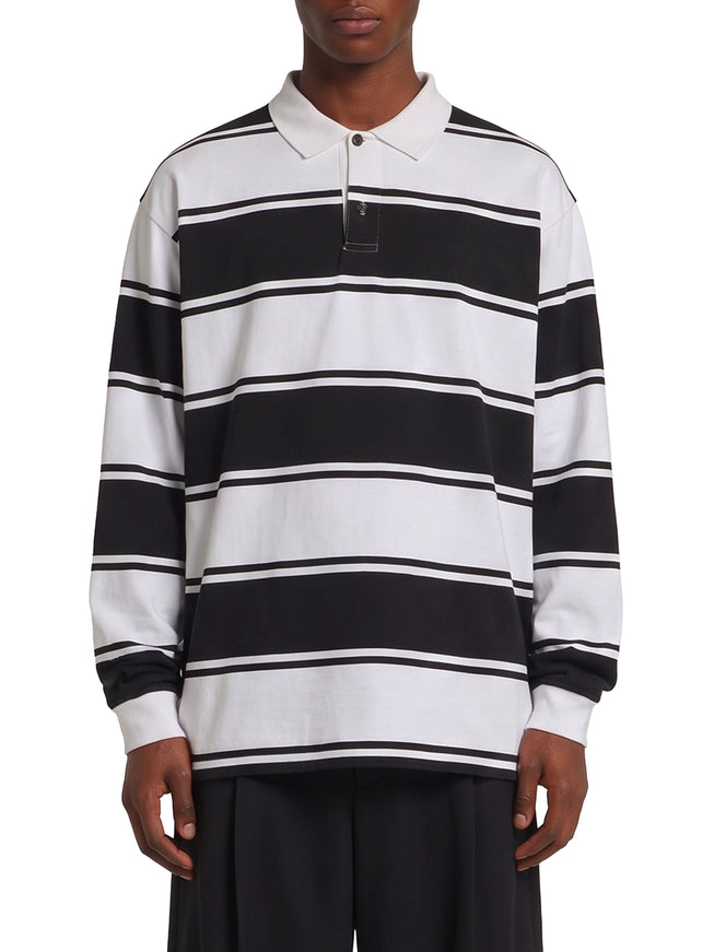 Balenciaga Long-sleeved Polo Shirt Black