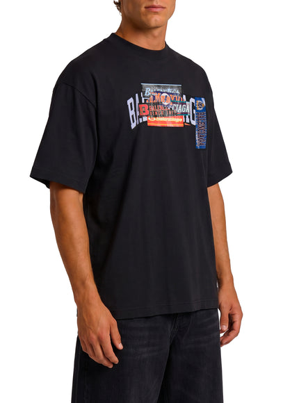 Balenciaga Medium Fit Bumper Stickers T-shirt