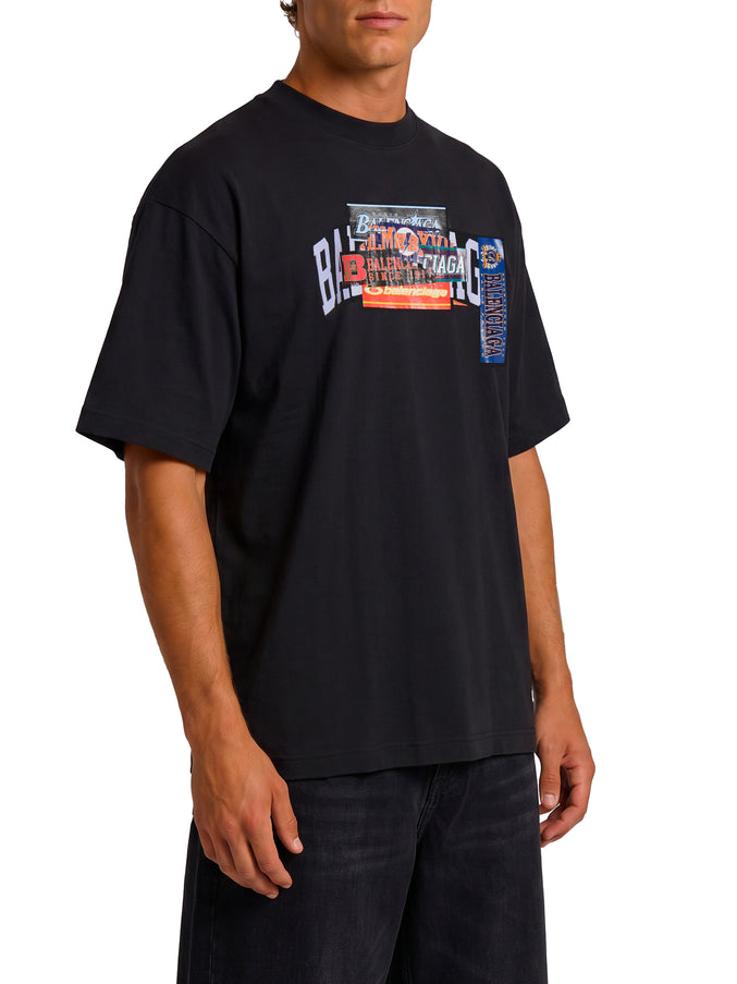 Balenciaga Medium Fit Bumper Stickers T-shirt