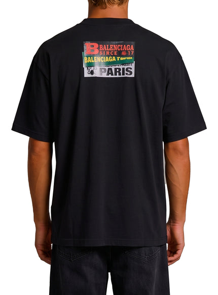 Balenciaga Medium Fit Bumper Stickers T-shirt