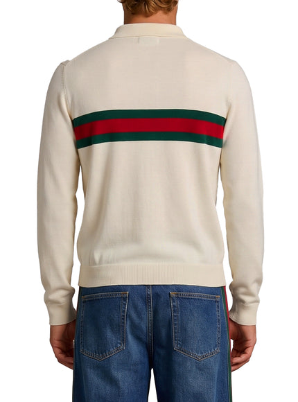 Gucci Long-sleeved Polo Shirt With Web