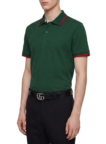 Gucci Embroidered Cotton Piqué Polo Shirt
