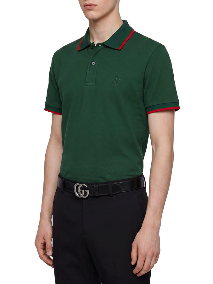 Gucci Embroidered Cotton Piqué Polo Shirt