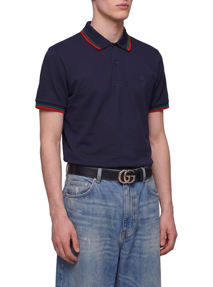 Gucci Embroidered Cotton Piqué Polo Shirt