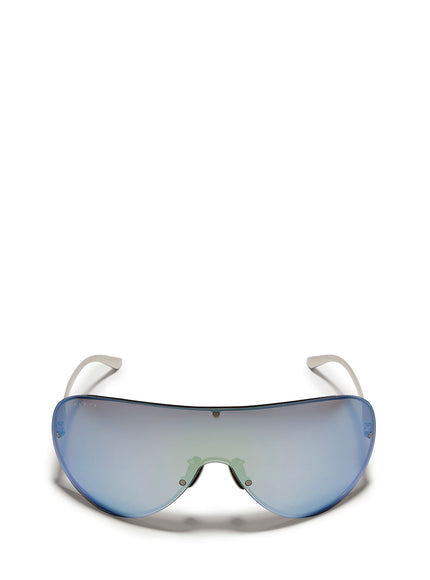 Gucci Mask Frame Sunglasses In Silver
