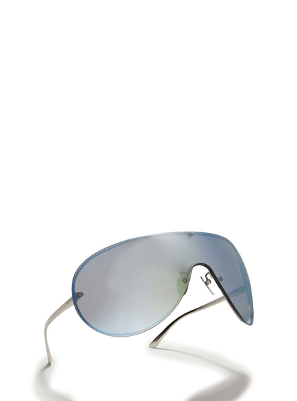 Gucci Mask Frame Sunglasses In Silver