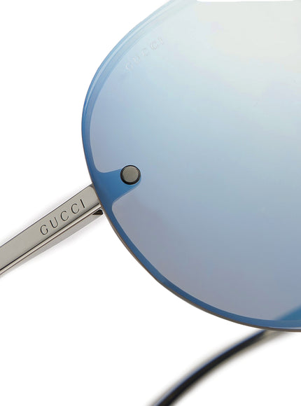 Gucci Mask Frame Sunglasses In Silver