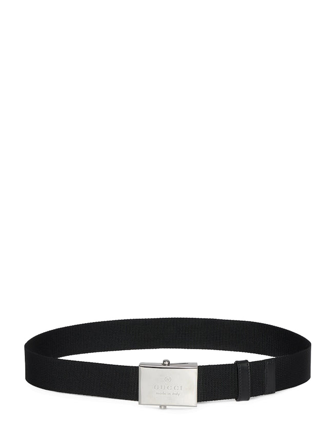 Gucci Black Belt With Rectangular Buckle Black
