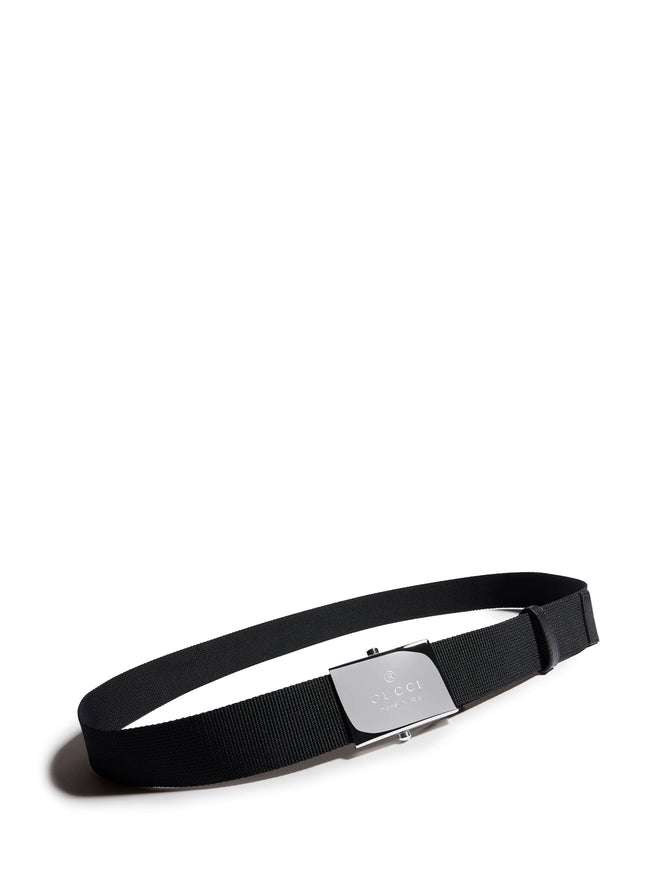 Gucci Black Belt With Rectangular Buckle