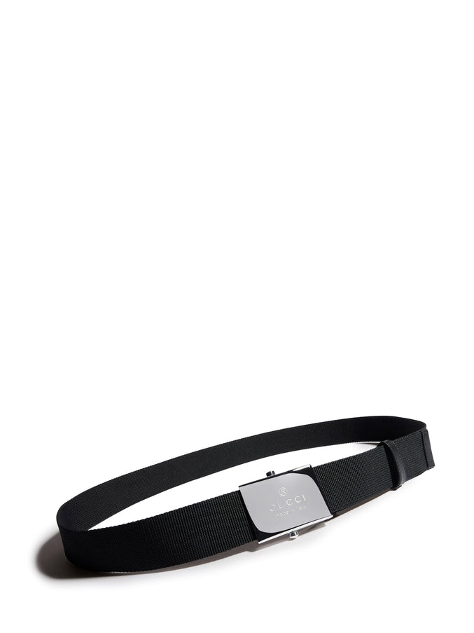 Gucci Black Belt With Rectangular Buckle