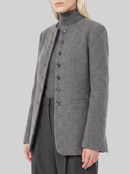 Max Mara Dark Grey Crew Neck Falla Jacket