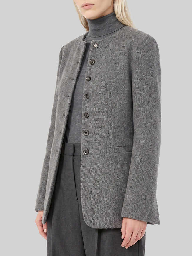 Max Mara Dark Grey Crew Neck Falla Jacket