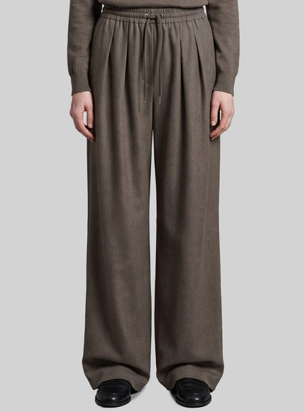 The Frankie Shop Beige Melange Finn Wool Elastic Pants Beige