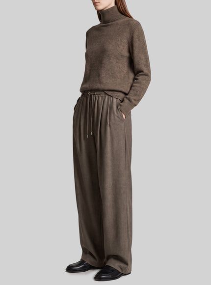 The Frankie Shop Beige Melange Finn Wool Elastic Pants