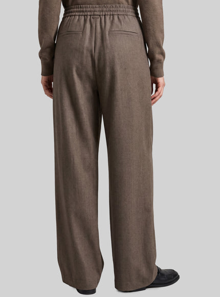 The Frankie Shop Beige Melange Finn Wool Elastic Pants