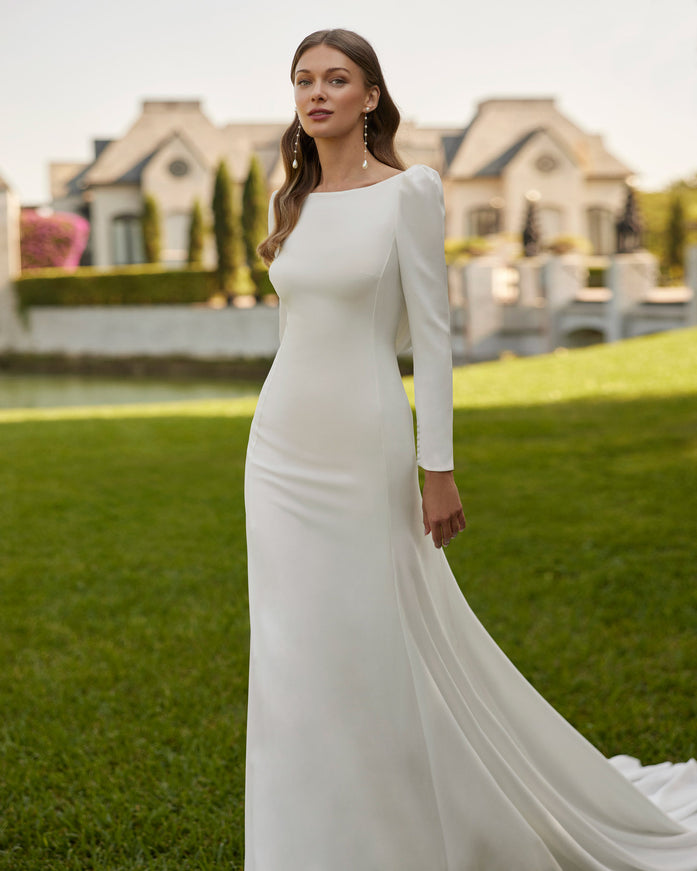 Rosa Clará Edana Long-Sleeve Mermaid Wedding Dress