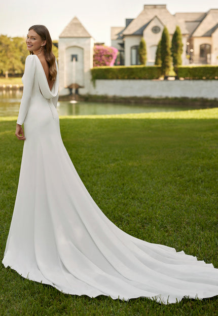 Rosa Clará Edana Long-Sleeve Mermaid Wedding Dress