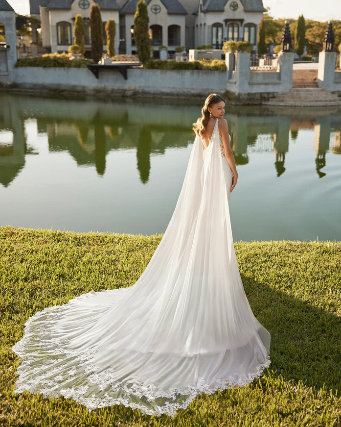 Rosa Clará Elita Wedding Dress – Stretch Crêpe Mermaid with Lace