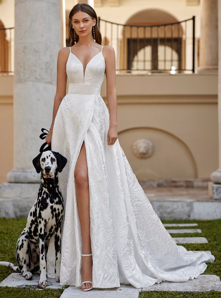 Rosa Clará Evan Brocade Rama Wedding Gown