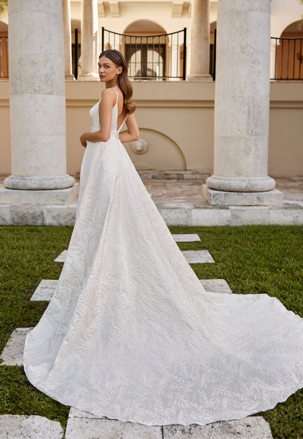 Rosa Clará Evan Brocade Rama Wedding Gown