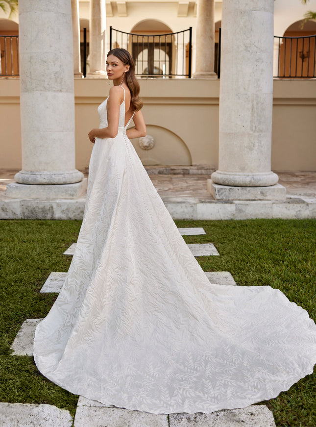 Rosa Clará Evan Brocade Rama Wedding Gown