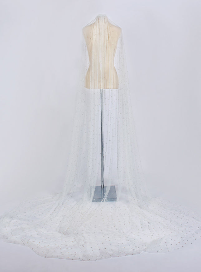 Rosa Clará Beaded Tulle Bridal Veil