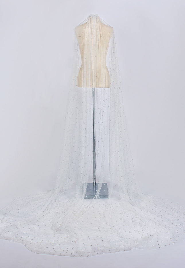 Rosa Clará Beaded Tulle Bridal Veil