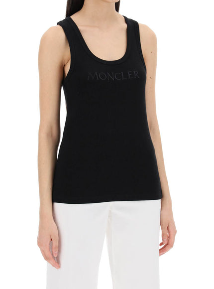 Moncler sleeveless ribbed jersey top