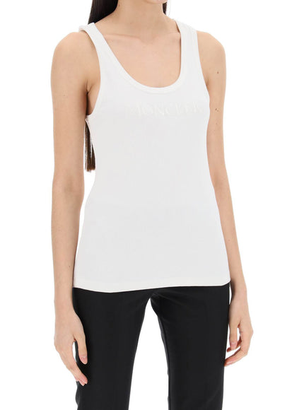 Moncler sleeveless ribbed jersey top