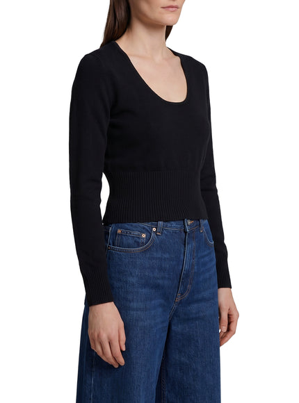 Max Mara Black Crewneck Vetta Top