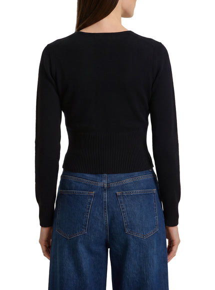 Max Mara Black Crewneck Vetta Top
