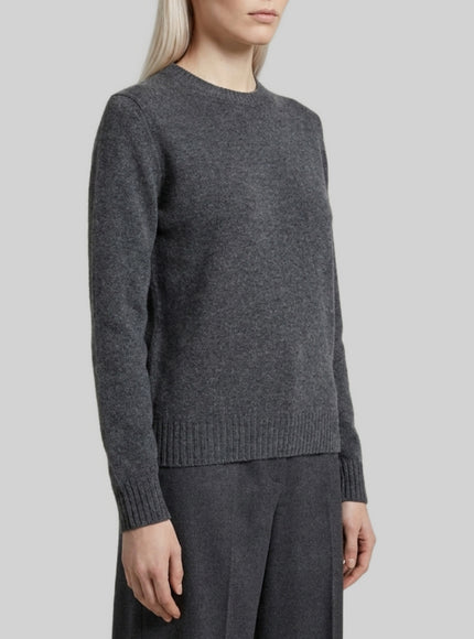 Max Mara Lume Sweater In Dark Grey Cashmere