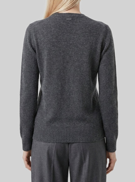 Max Mara Lume Sweater In Dark Grey Cashmere
