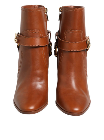 Dolce & Gabbana DG Logo Buckle Ankle Boots