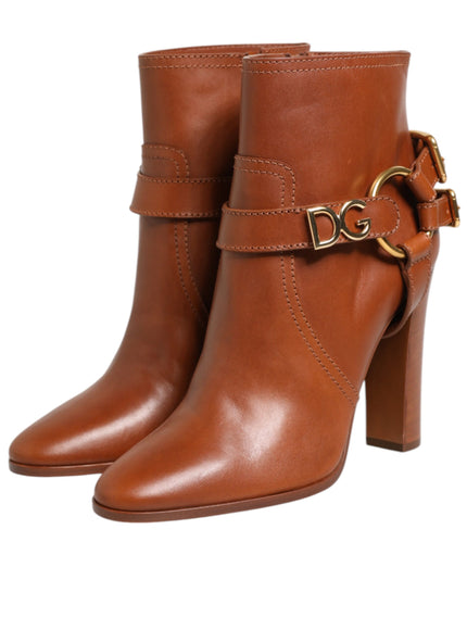 Dolce & Gabbana DG Logo Buckle Ankle Boots