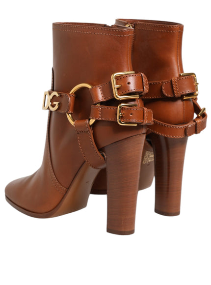 Dolce & Gabbana DG Logo Buckle Ankle Boots