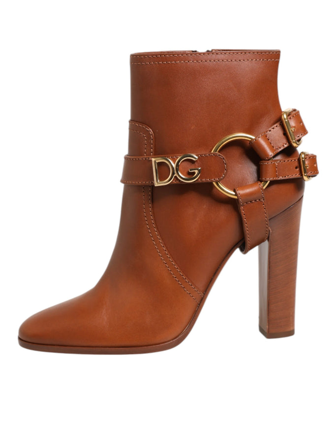 Dolce & Gabbana DG Logo Buckle Ankle Boots