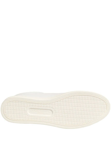 Dolce & Gabbana Rose Embroidery Low-Top Leather Sneakers