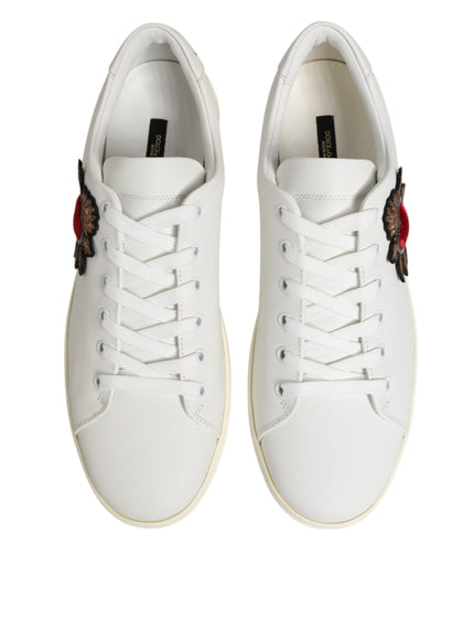 Dolce & Gabbana Heart Patch Leather Sneakers