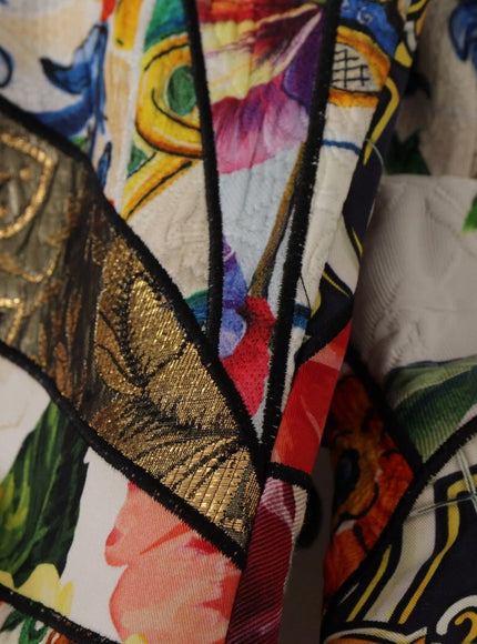 Dolce & Gabbana Patchwork Jacquard High Waist Pants