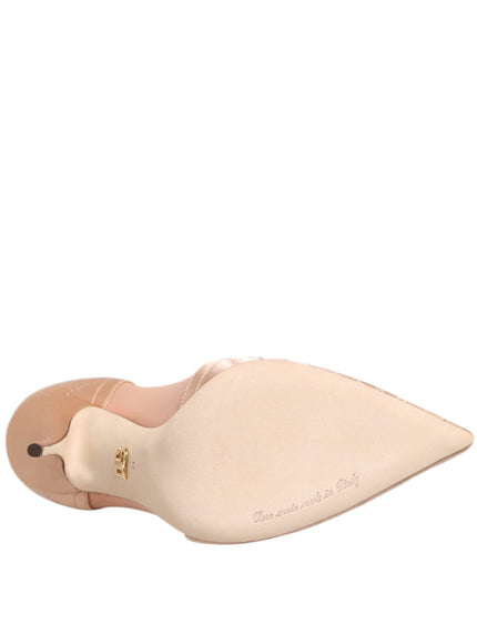 Dolce & Gabbana Cipria Satin Mesh Stiletto Pumps