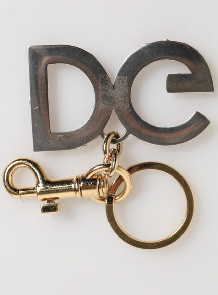 Dolce & Gabbana Crystal DG Logo Gold Keychain