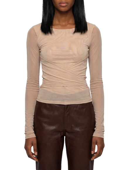 Lemaire Powder Ballerina Wrap Top Pink