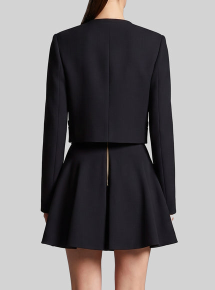 Versace Crop Natté Wool Jacket