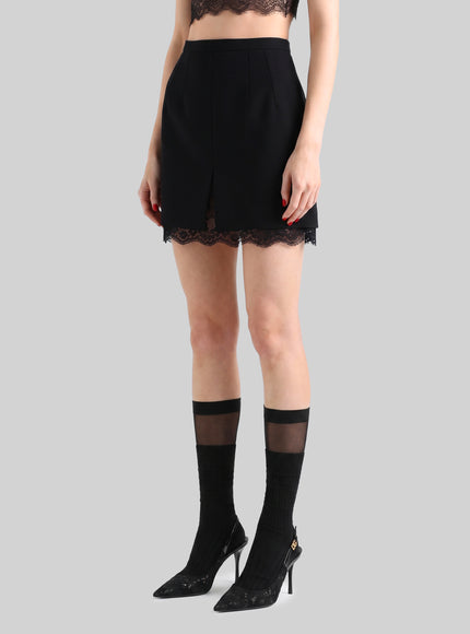 Dolce & Gabbana Mini Skirt In Wool Double Crêpe