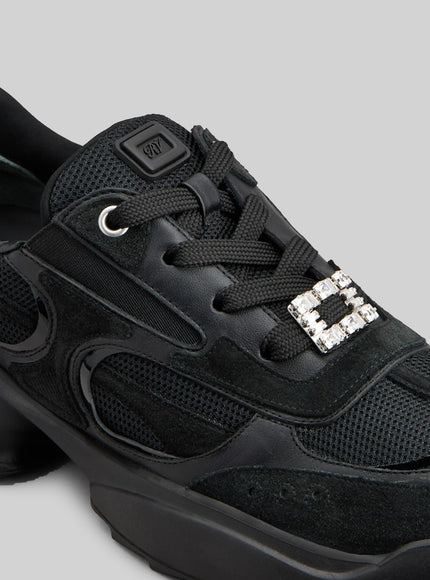 Roger Vivier Viv' On The Run Sneakers In Leather And Fabric