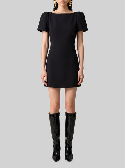 Sutton New York Double Crepe Mini Dress Black