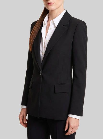 Sutton New York Single-breasted Technical Fabric Jacket
