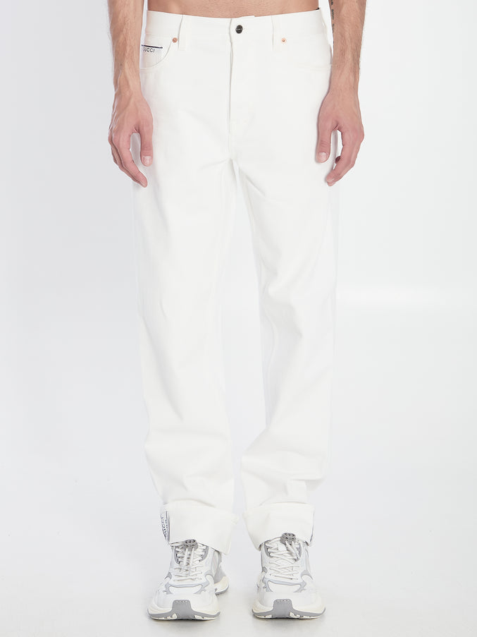 Gucci Denim Pants White